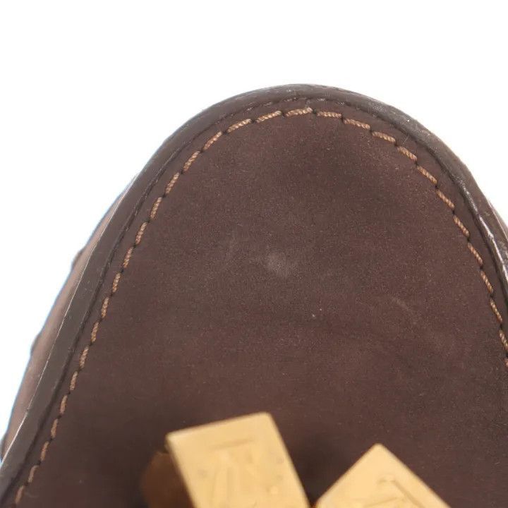 Louis Vuitton Louis Vuitton Brown High Heels with Gold Accents -2508 Size US 8 / IT 38 - 8 Thumbnail