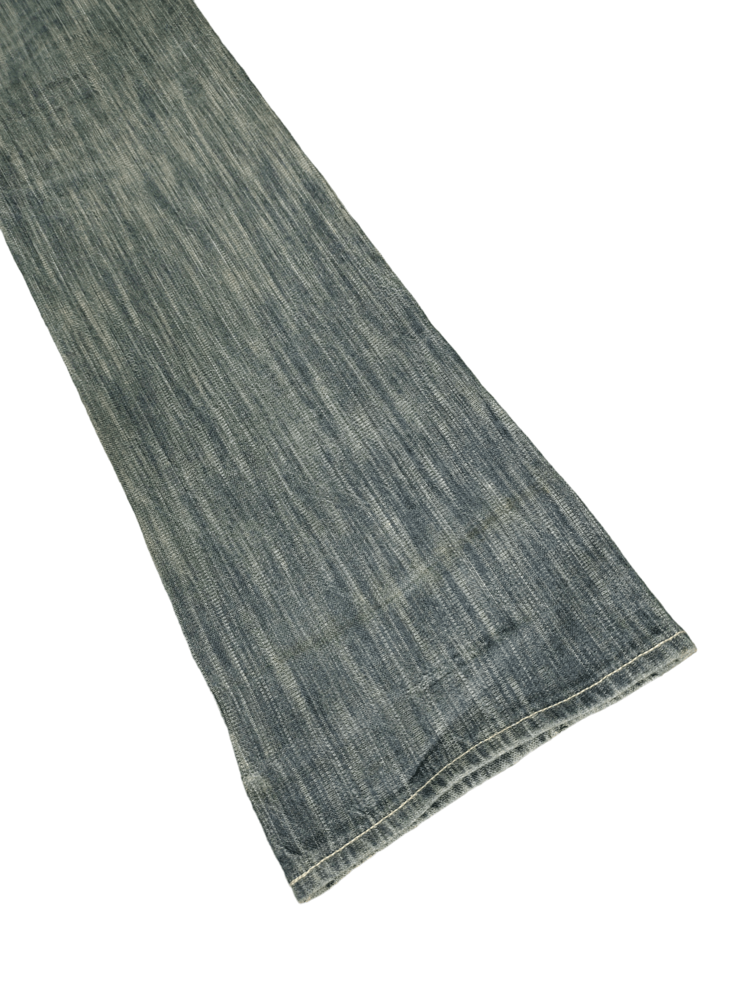 If Six Was Nine Flare Jeans Body Butter Distress Faded Boot Cut Y2k Mudmax Size US 33 - 18 Thumbnail