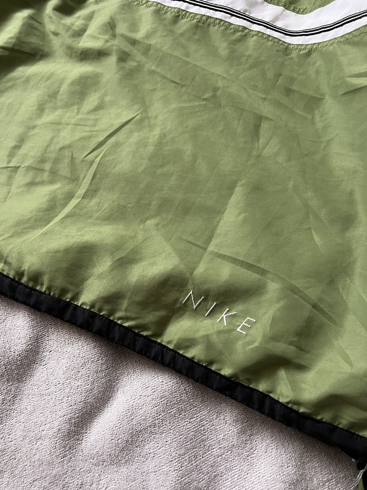Nike × Vintage Nike vintage anorak nylon jacket drill 90s y2k green swoosh Size US M / EU 48-50 / 2 - 8 Thumbnail