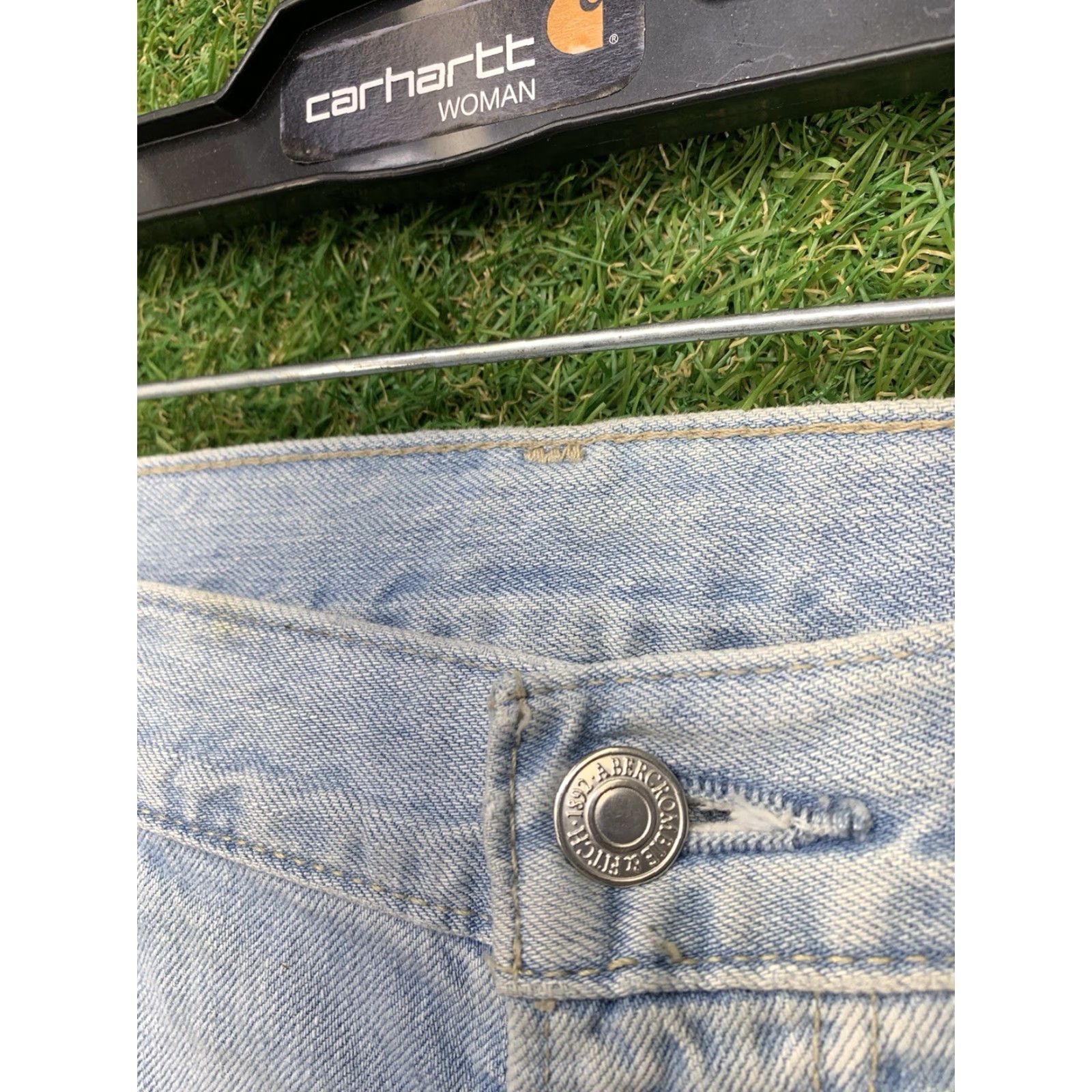Abercrombie & Fitch Abercrombie & Fitch Jeans Mens 34x32 Athletic Skinny Fit 5-Pocket Denim Blue Cotton Blend Leather Logo Buckle Bke USA 90s 00s 2000s Vintage No Size US 34 / EU 50 - 4 Thumbnail