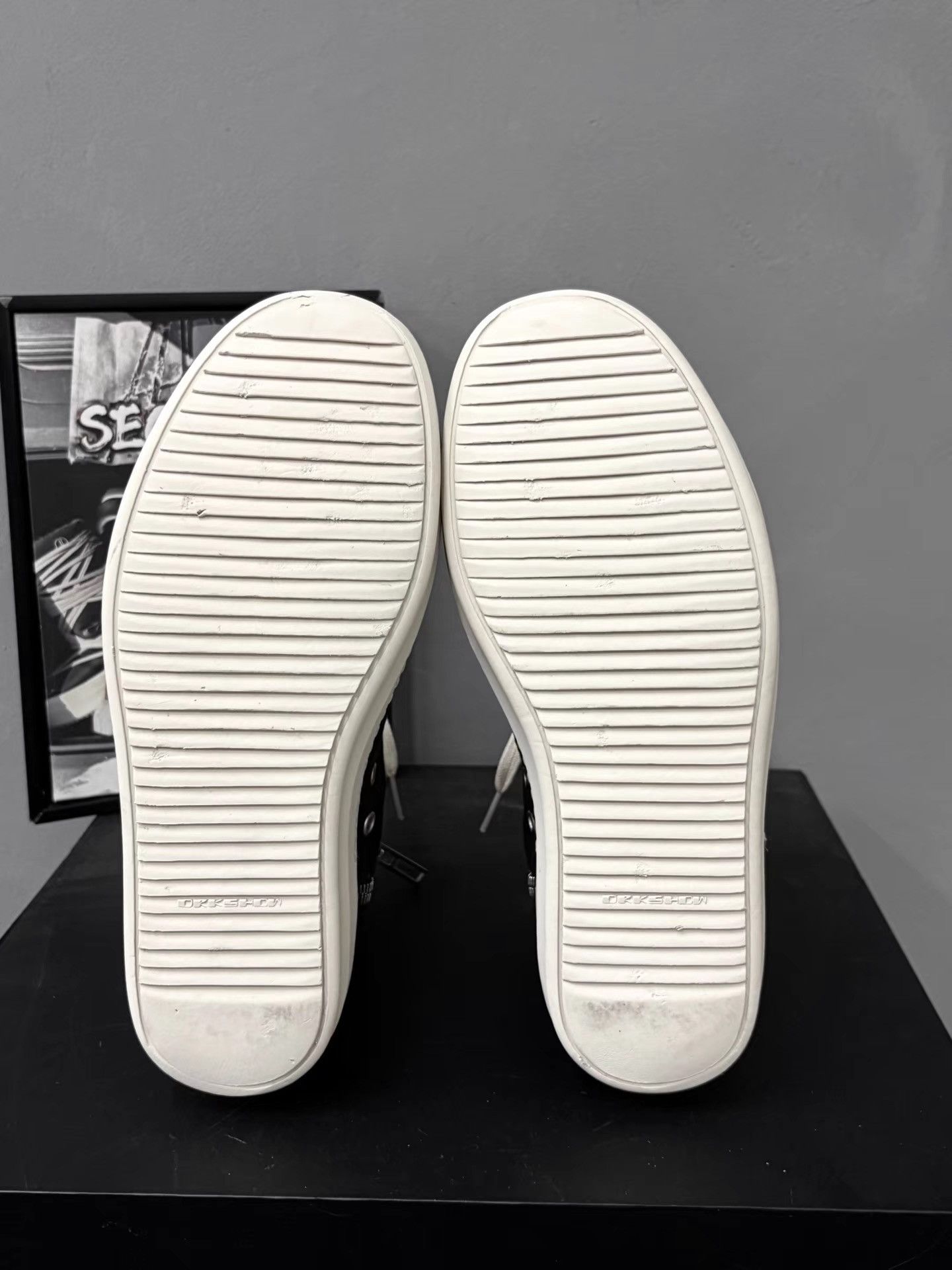 Rick Owens Rick Owens DRKSHDW Black Canvas High-top Sneakers K34 Size US 8.5 / EU 41-42 - 8 Thumbnail