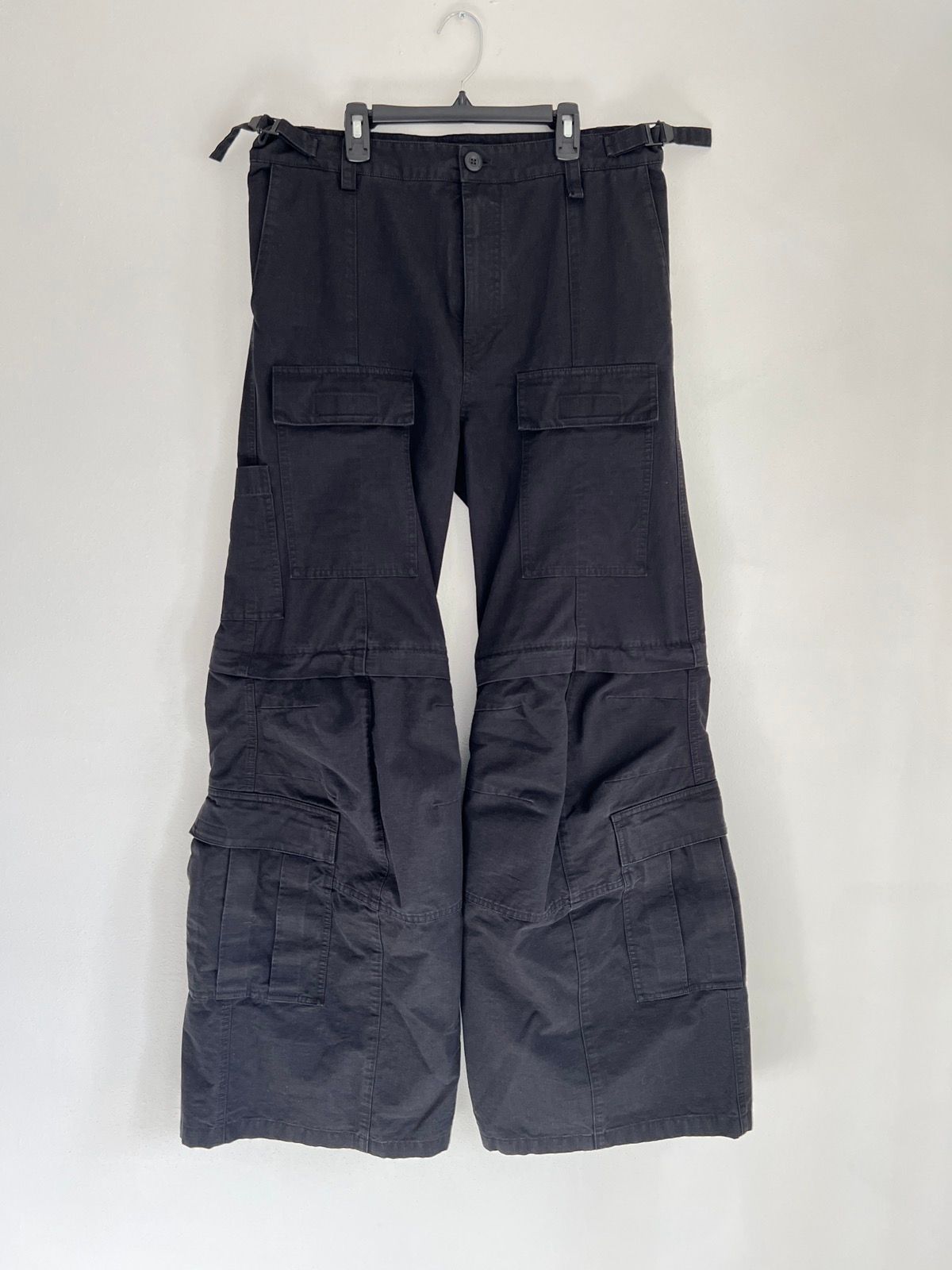 Pre-owned Balenciaga Winter 23 Flared Cargo Pants In Black
