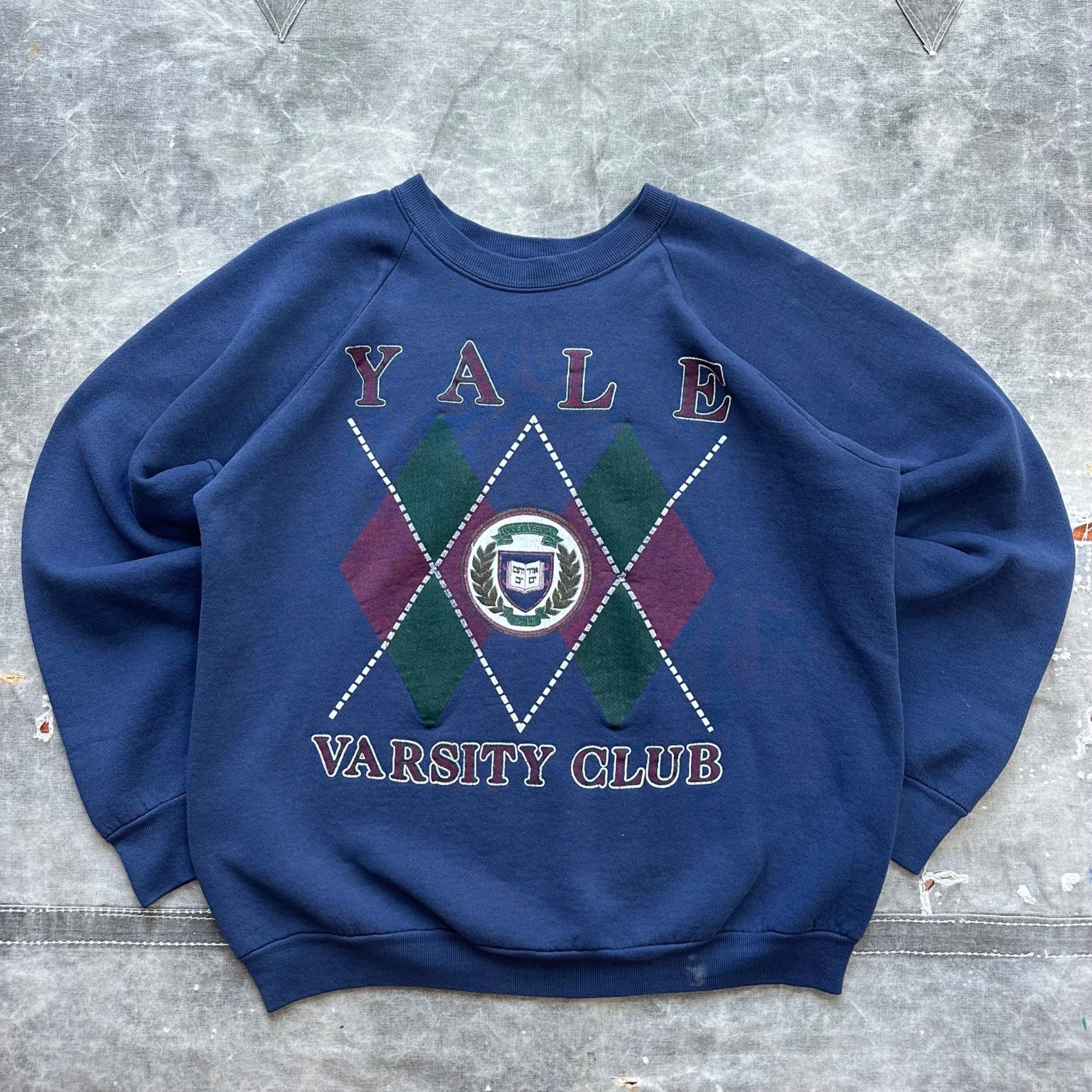 Vintage Vintage 90s Yale Ivory League College Sweatshirt Size US L / EU 52-54 / 3 - 1 Thumbnail