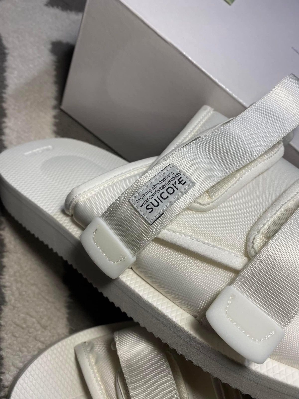 Designer × Japanese Brand × Suicoke Suicoke Moto Cab OG-056 White Slides Sandals Size US 6 / IT 36 - 6 Thumbnail