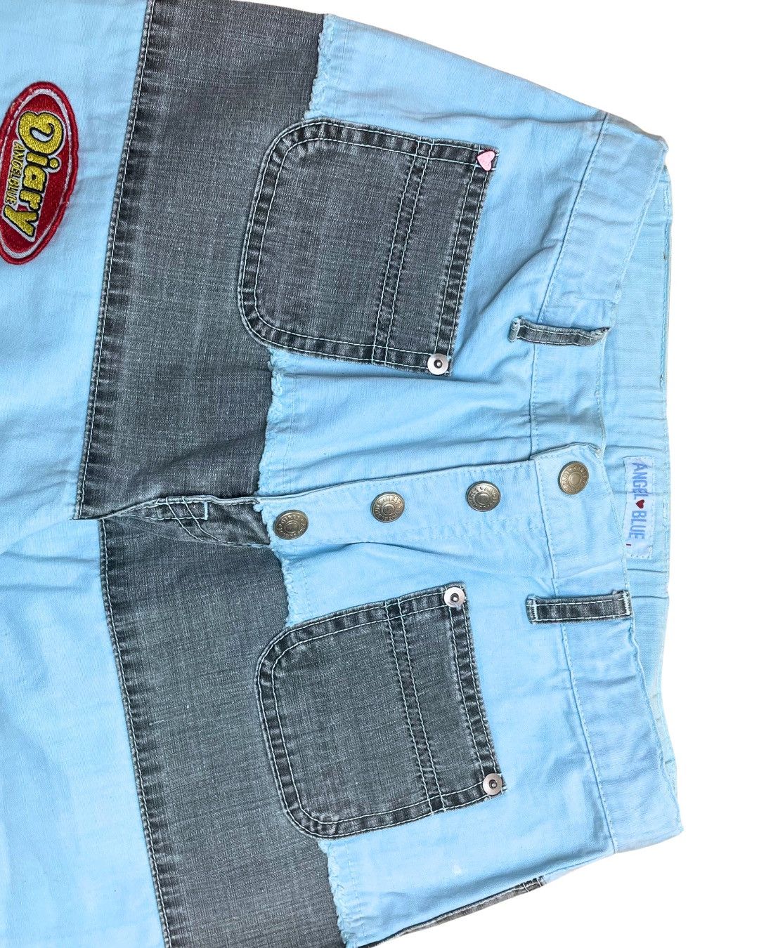 Angel Blue Angel Blue Diary Archival Horizontal Patchwork Denim Jeans Size 25" / US 0 / IT 36 - 2 Thumbnail