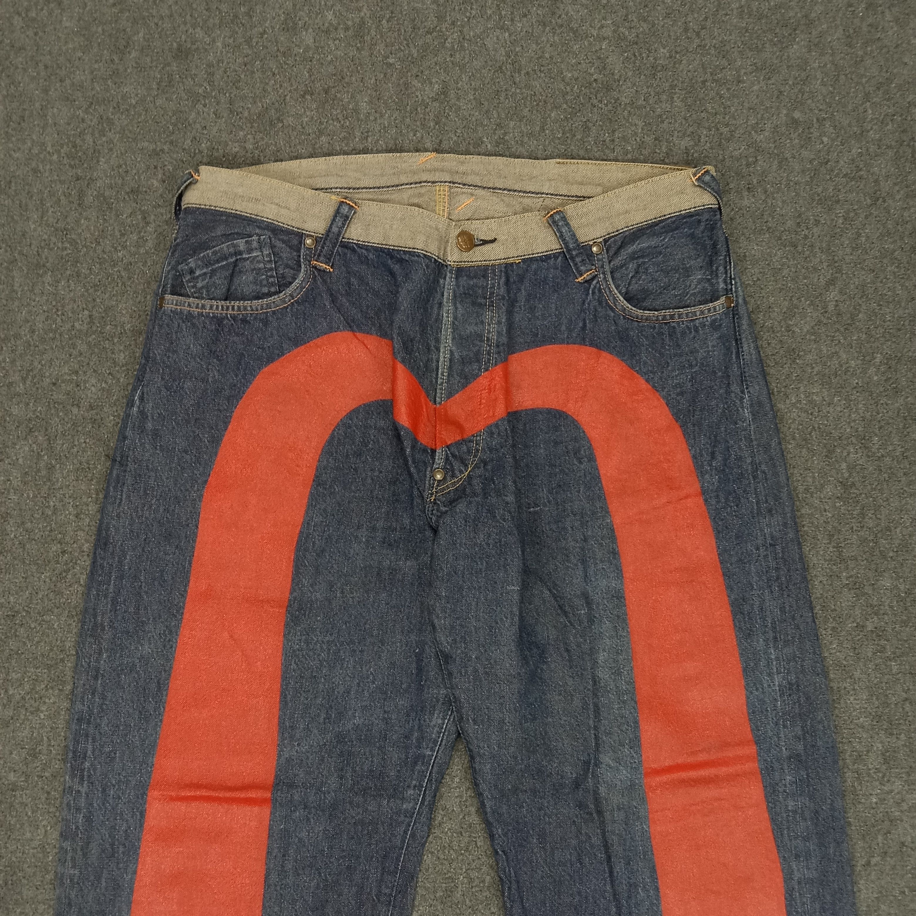 Evisu Yamane Japanese Brand Daicock Custom Denim Jeans Size US 35 - 2 Thumbnail