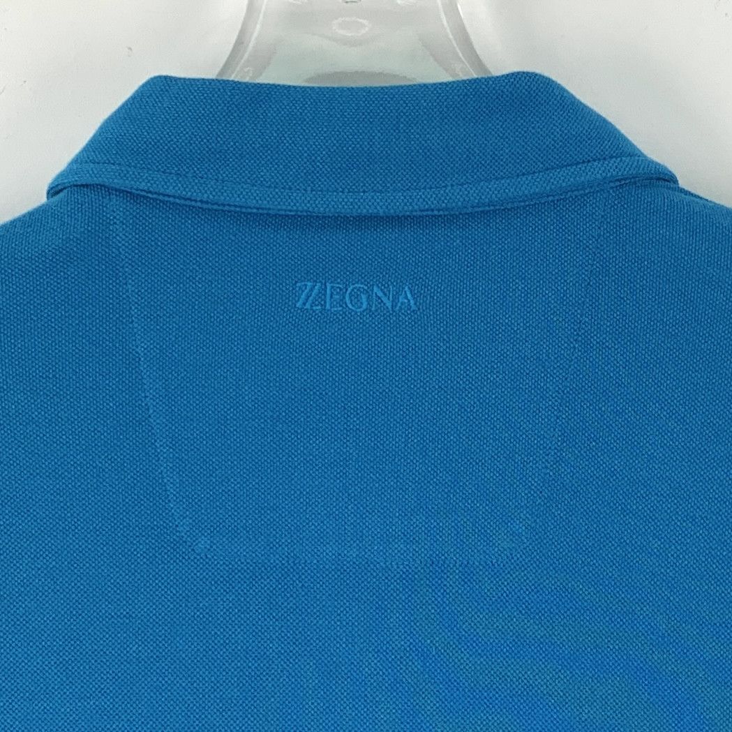 Z Zegna Zegna Logo Polo Shirt Blue (XL) Size US XL / EU 56 / 4 - 5 Thumbnail