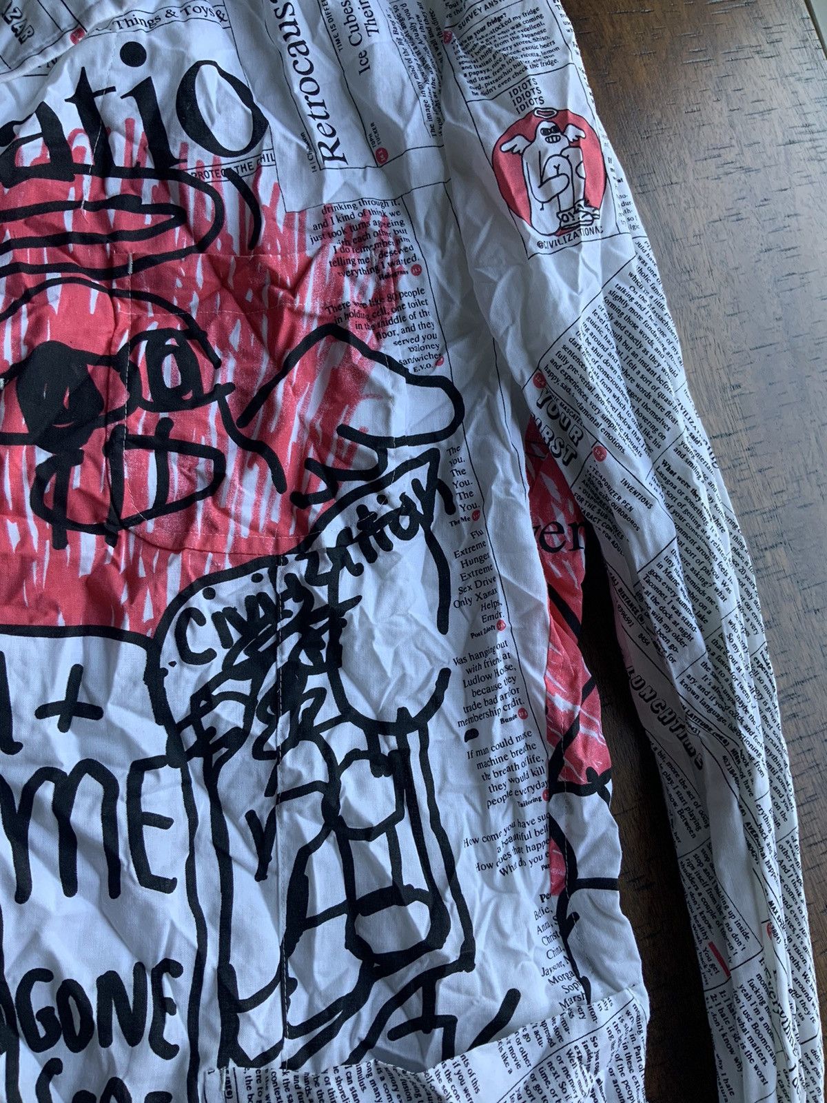 Junya Watanabe Junya Watanabe Crinkled Newspaper Blazer Civilization Size US L / EU 52-54 / 3 - 8 Thumbnail