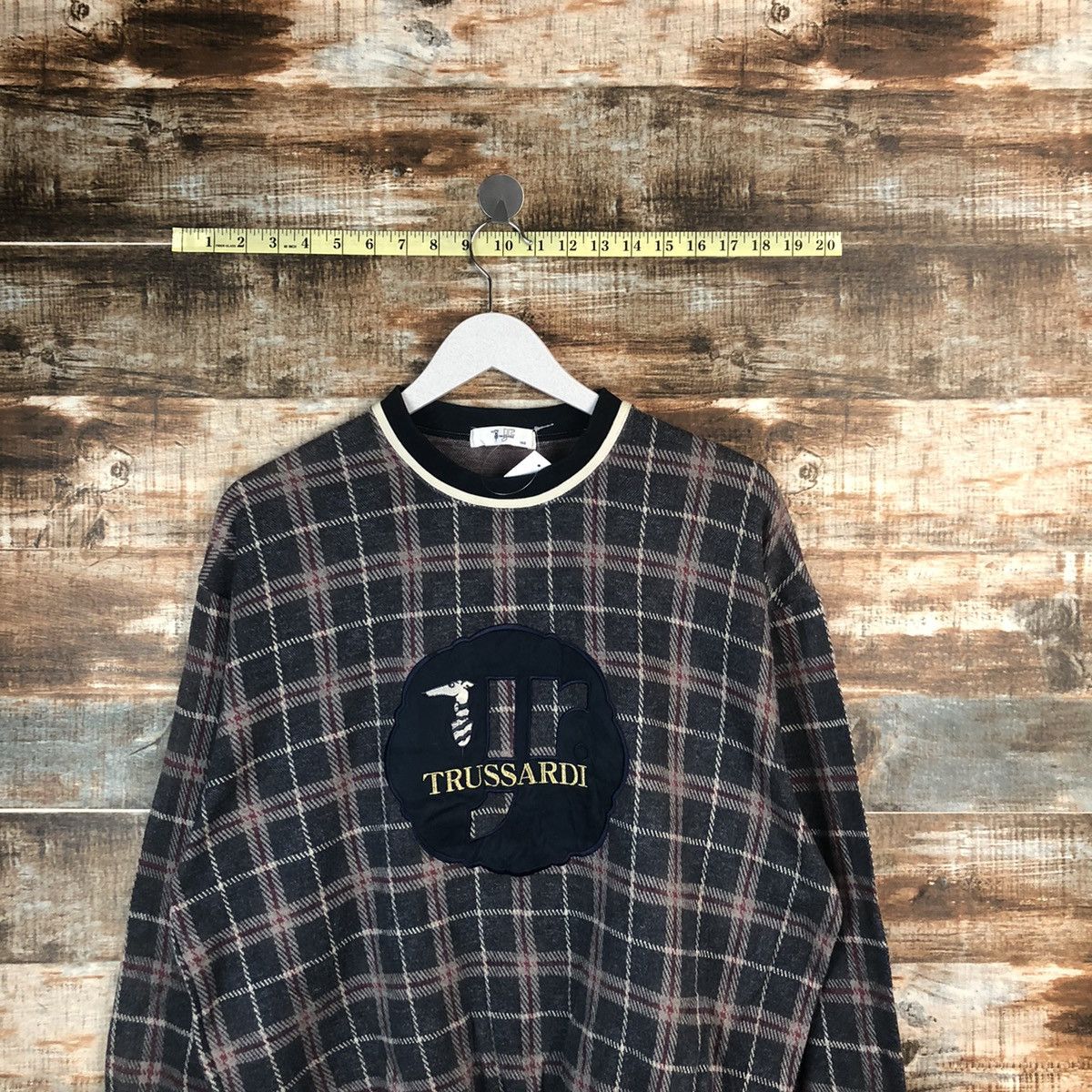 Trussardi Trussardi Checkered vintage Sweatshirt #A1456 Size US M / EU 48-50 / 2 - 2 Thumbnail