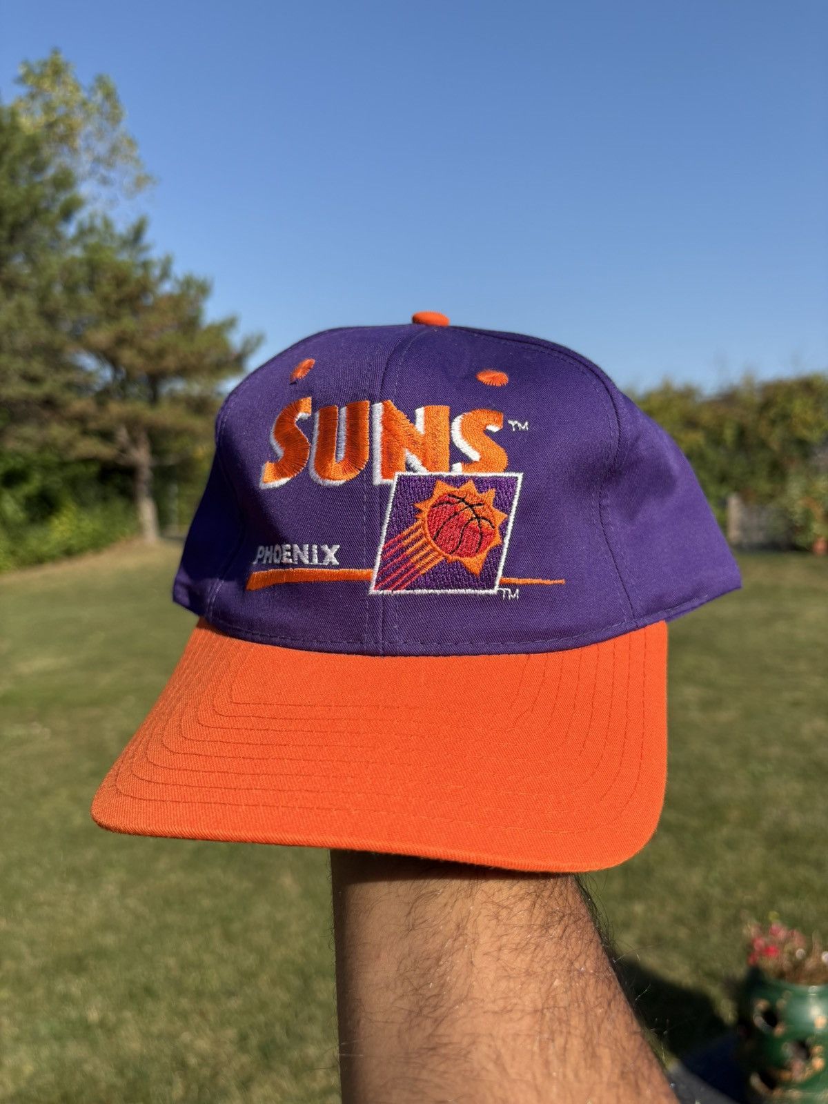 Twins Enterprise Inc. Phoenix Suns NBA Twins Vintage 90s Logo Script Snapback Hat Size ONE SIZE - 1 Thumbnail