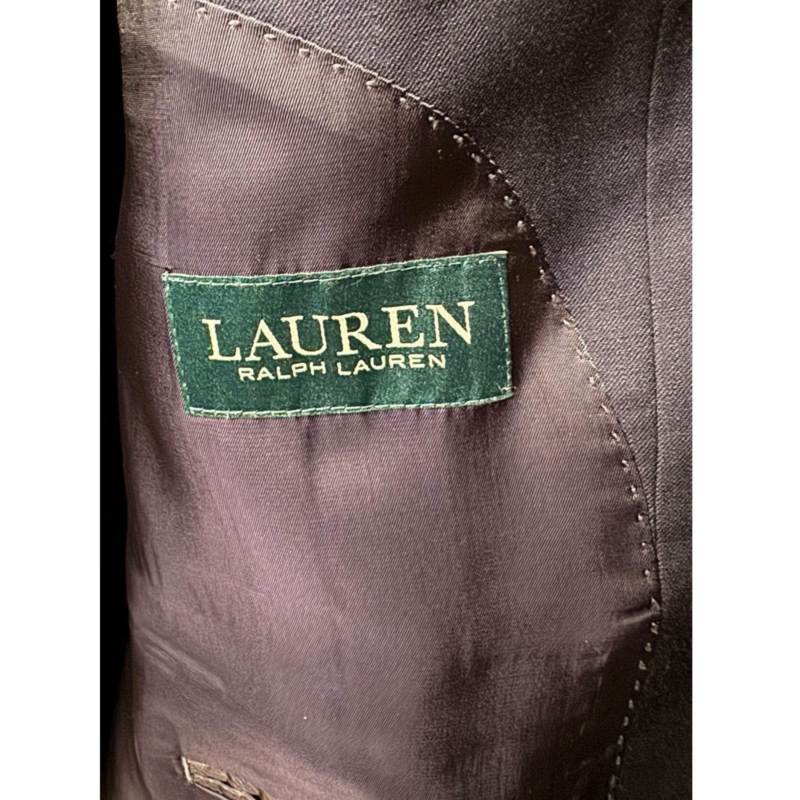 Lauren Ralph Lauren Ralph Lauren Men’s 44L Wool Navy Blue Sport Coat Blazer Size 44L - 7 Thumbnail