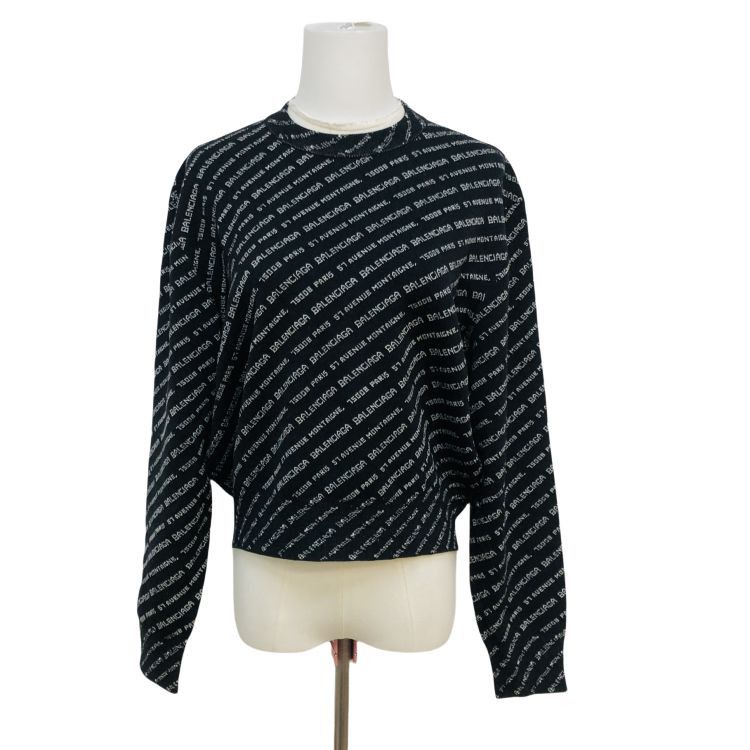 Balenciaga Balenciaga Logo Avenue Montaigne Sweater Size 36 Size XS / US 0-2 / IT 36-38 - 1 Thumbnail