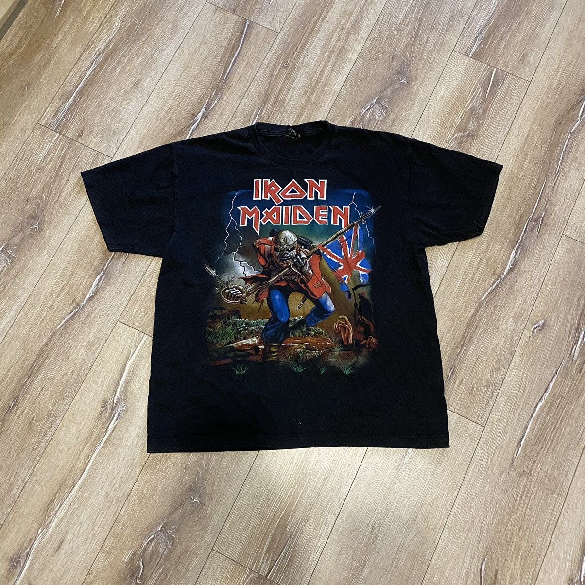 IRON MAIDEN Iron Maiden Band T-shirt Band T Men's XL size unclear black type Vintage Second Hand main image 1