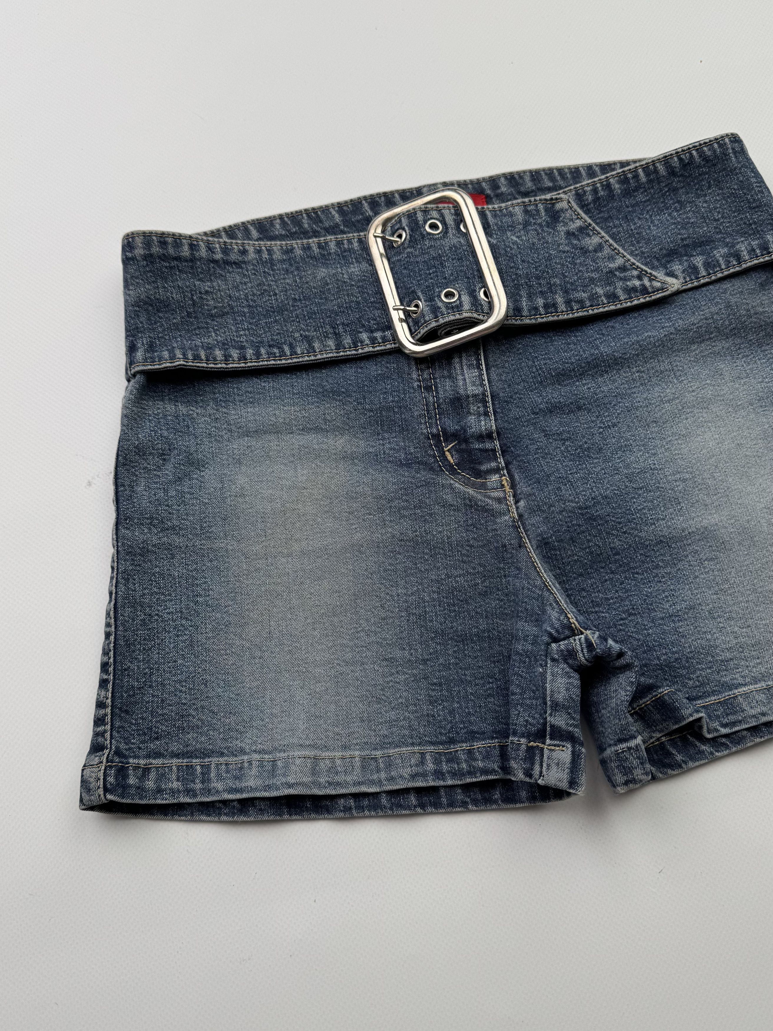 Japanese Brand Vintage Mini Shorts With Belt B676(V271)E2 Size 25" / US 0 / IT 36 - 2 Thumbnail