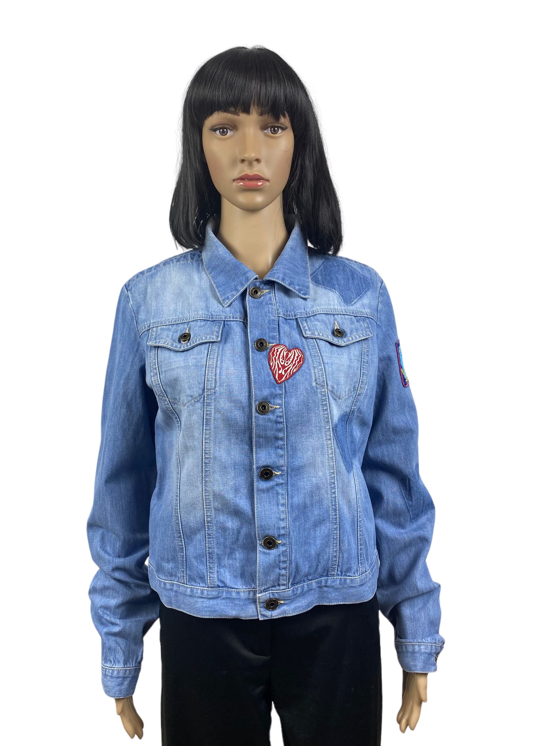 Versace Jeans Couture versace jeans couture denim patchwork jacket womens size L Size L / US 10 / IT 46 - 1 Thumbnail
