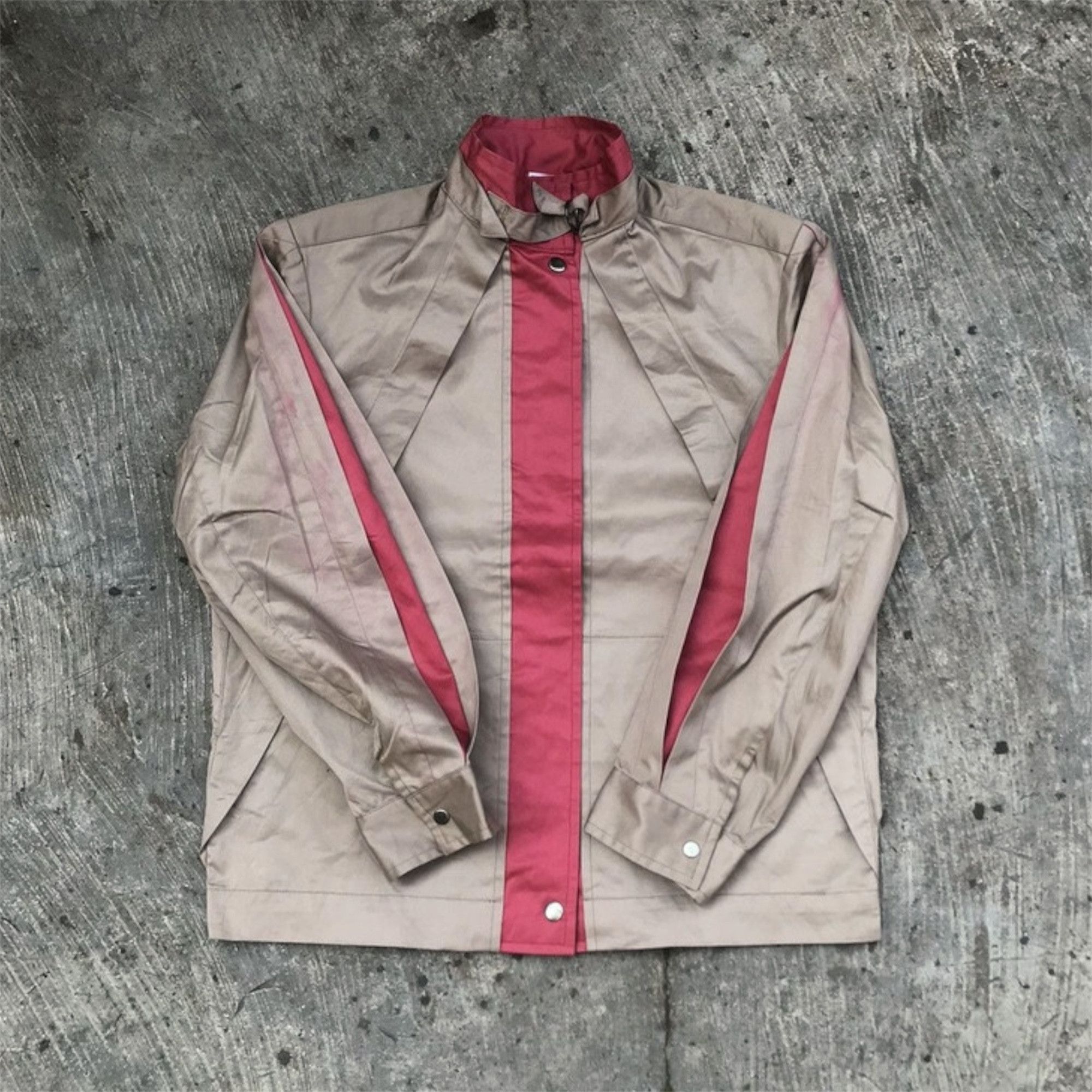 Issey Miyake Vintage 80s Issey Miyake Pleated Sateen Bomber Jacket Size US M / EU 48-50 / 2 - 22 Thumbnail
