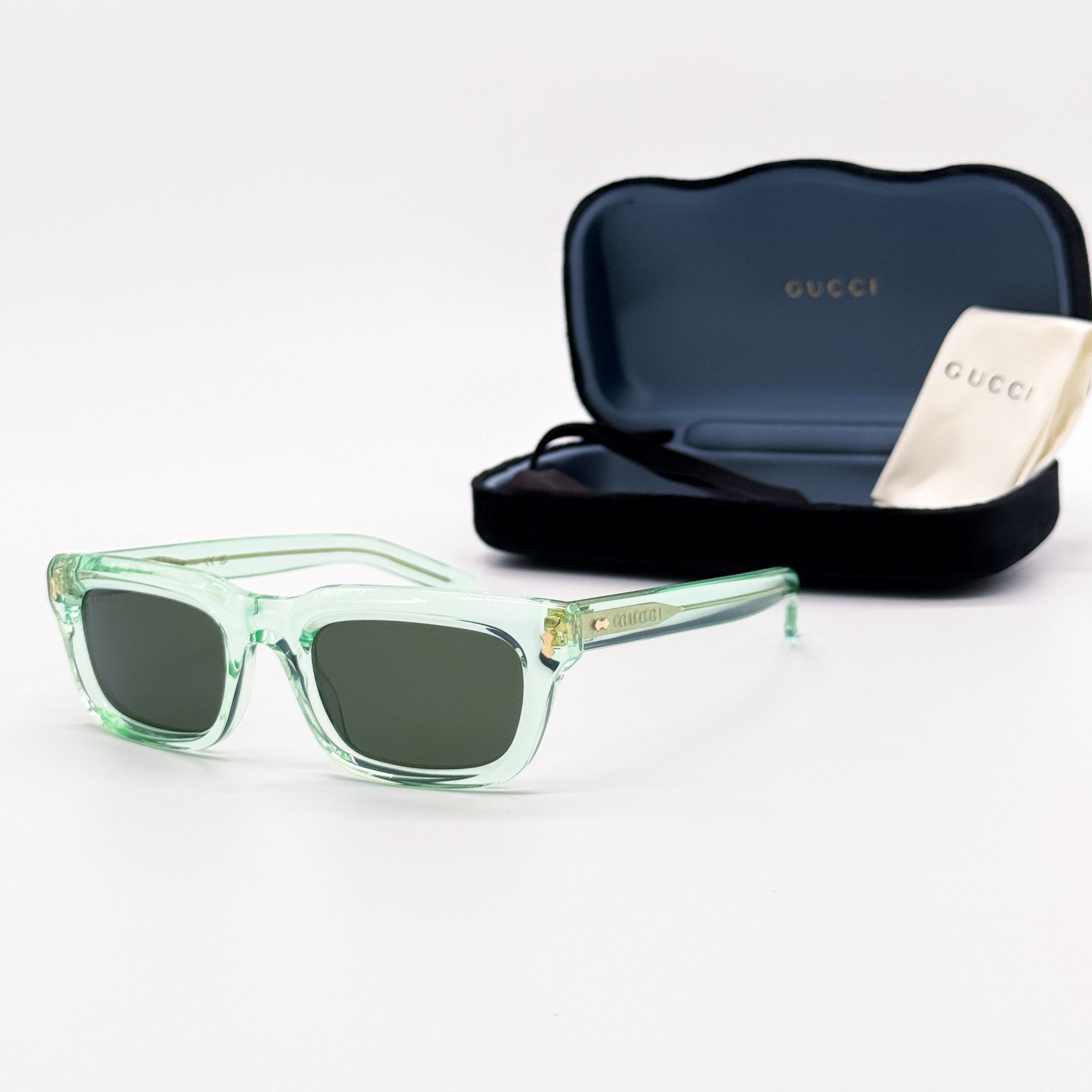 Gucci NEW GG1524S 004 GUCCI UNISEX GREEN SUNGLASSES GUCCI Size ONE SIZE - 1 Thumbnail