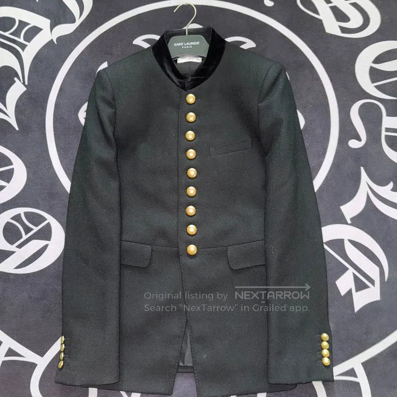Saint Laurent Paris Saint Laurent Paris Gold Button Court Uniform Zhongshan Su Size US S / EU 44-46 / 1 - 1 Thumbnail