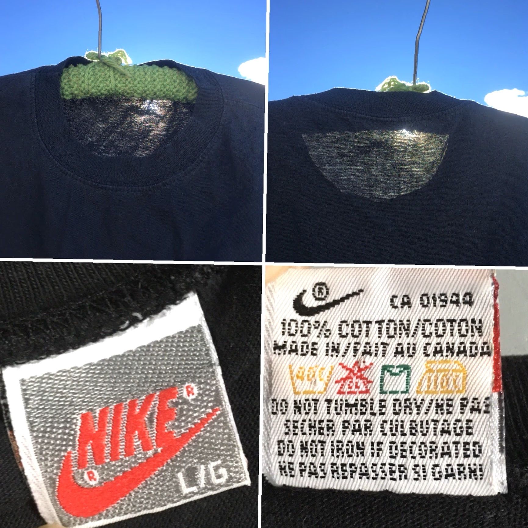 Nike VINTAGE Nike Michael Jordan T-Shirt 90s Graphic Print Crew Neck Short Sleeve Men L Black Canada Tag Size L Mens Size US L / EU 52-54 / 3 - 4 Thumbnail