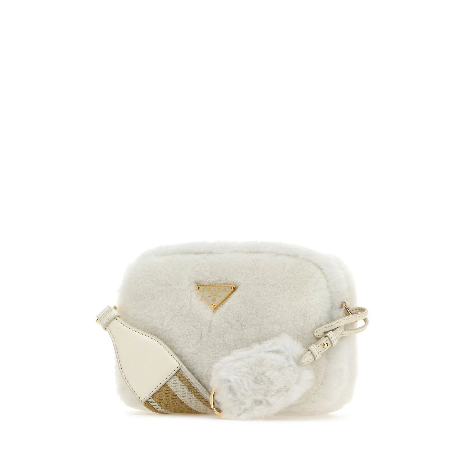 Prada PRADA White Shearling Leather Shoulder Bag New And Authentic Size ONE SIZE - 2 Thumbnail