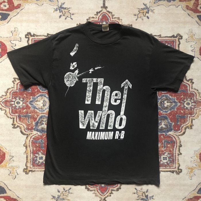 BAY ISLAND THE WHO Band T-shirt (Men's size M) cotton black type Vintage Second Hand