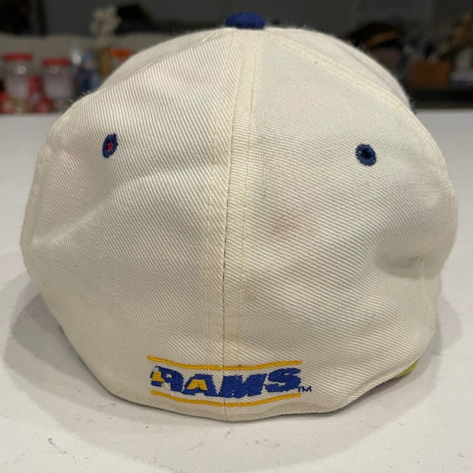 New Era VINTAGE NEW ERA LOS ANGELES RAMS IVORY 5950 PRO NFL LOGO HAT Size ONE SIZE - 5 Thumbnail