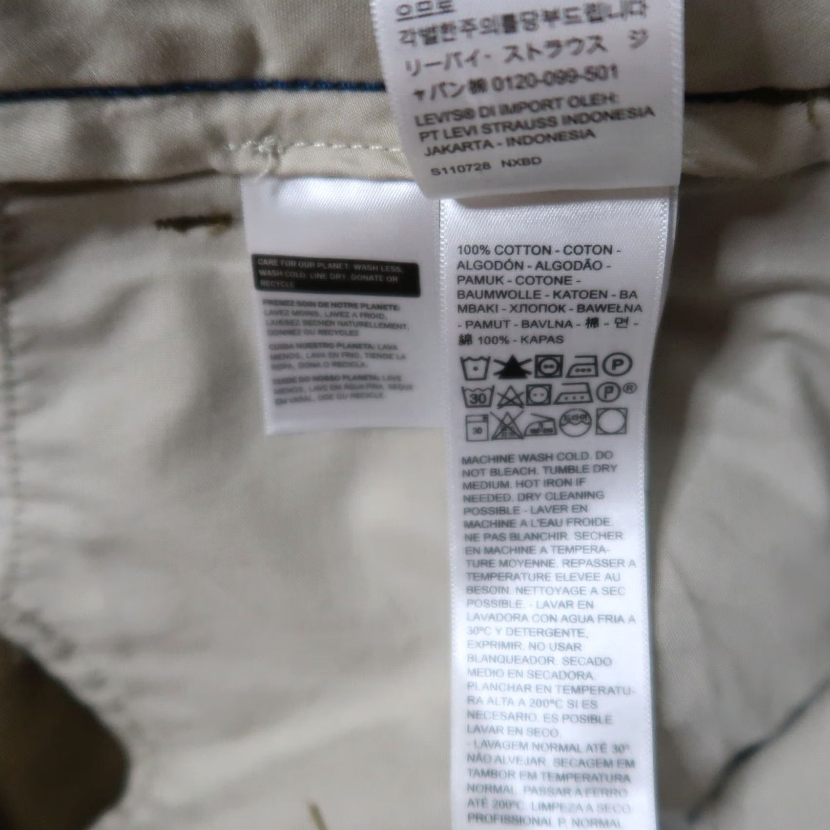 Levi's Levi's Cargo Pants Men 36x32 Beige Straight Leg Regular 90s Grunge Hip Hop Cargo Pocket Jeans Size US 36 / EU 52 - 7 Thumbnail