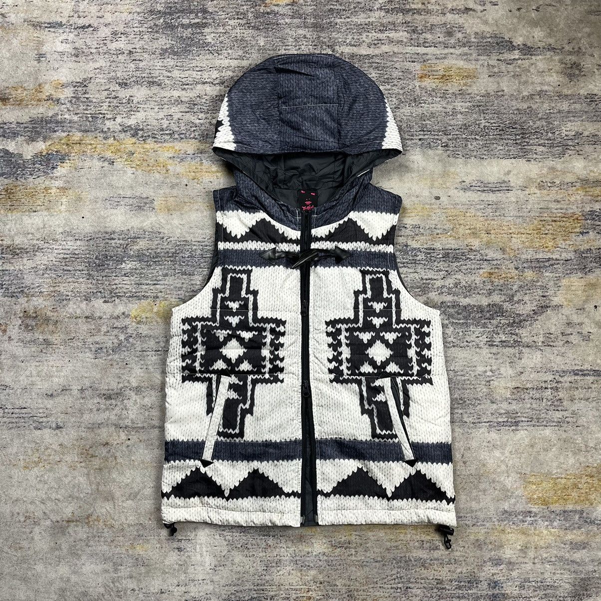 X- Girl mountaineering aztec print puffer vest