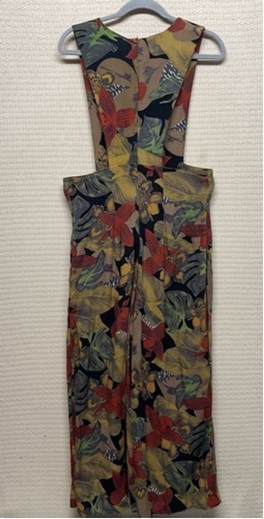 The Unbranded Brand VTG 80s Floral Cotton Playsuit Jumpsuit Women Size 8 Size 30" / US 8 / IT 44 - 8 Thumbnail