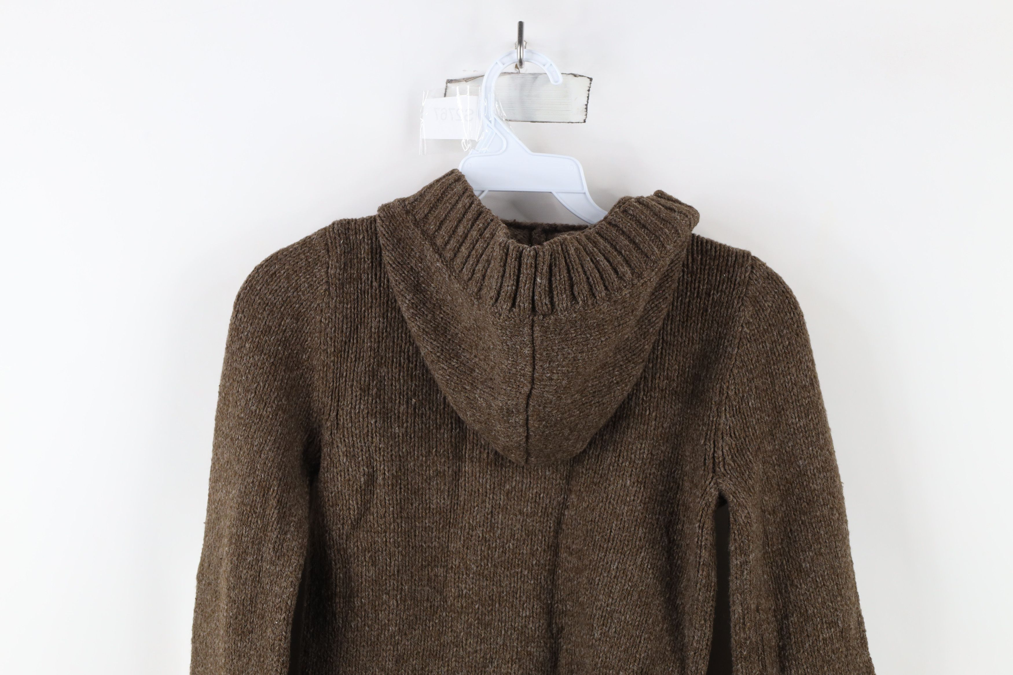 Vintage Vintage 90s Y2K Mudd Fisherman Cable Knit Hoodie Sweater Size M / US 6-8 / IT 42-44 - 7 Thumbnail