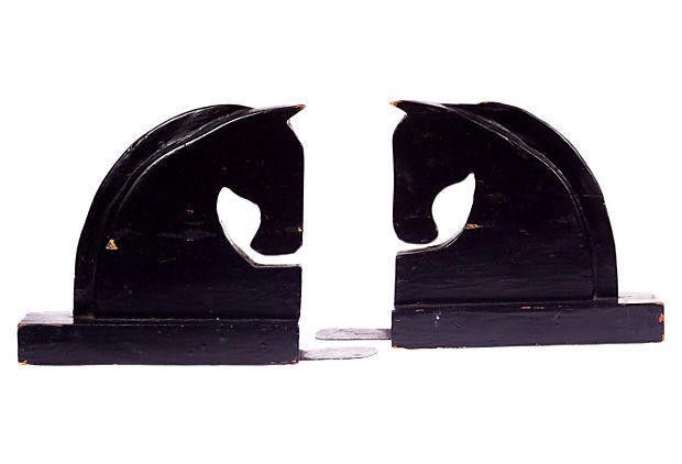 Designer Rustic Horse's Head Bookends Size ONE SIZE - 1 Thumbnail