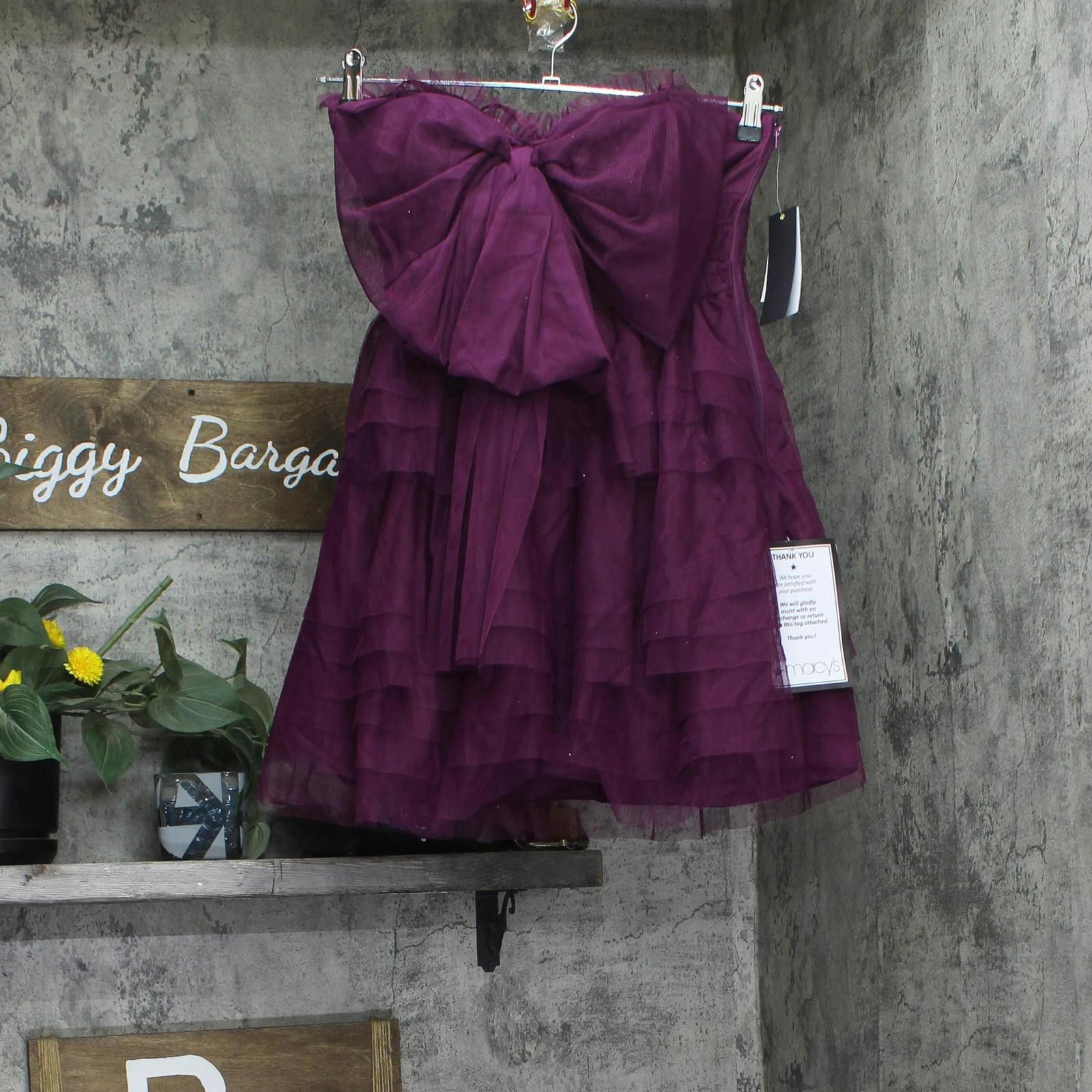 Other City Studios Bow-front Dress 8145se6bt3 Merlot Purple 5/6 Size M / US 6-8 / IT 42-44 - 1 Thumbnail
