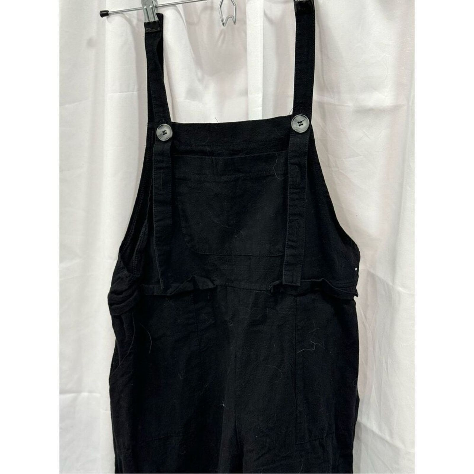Other Baggy Oversized Linen-Feel Overalls with Pockets | Sz S Size 27" / US 4 / IT 40 - 4 Thumbnail