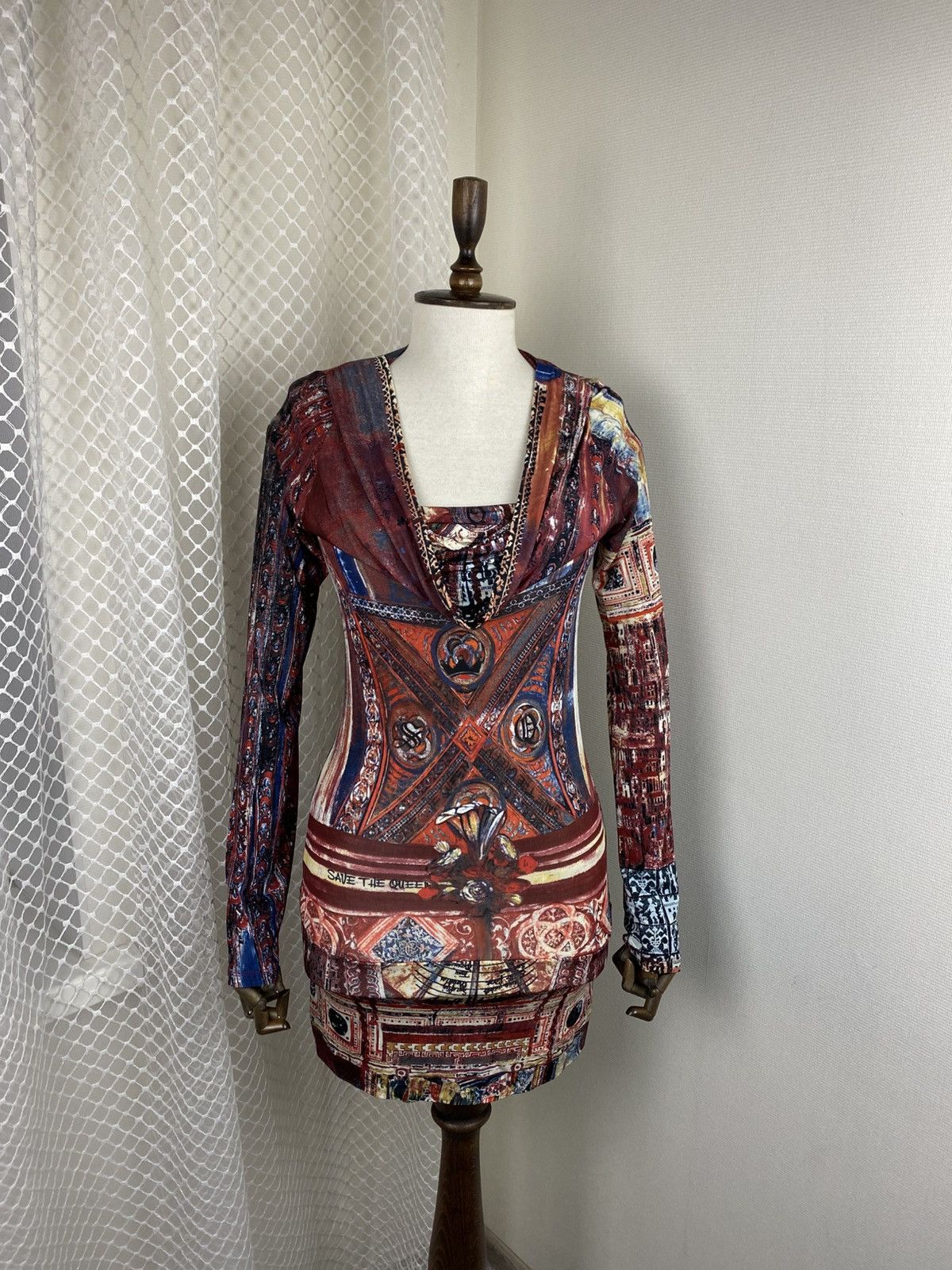 Jean Paul Gaultier × Vintage Save the queen vintage dress like gaultier Size L / US 10 / IT 46 - 1 Thumbnail