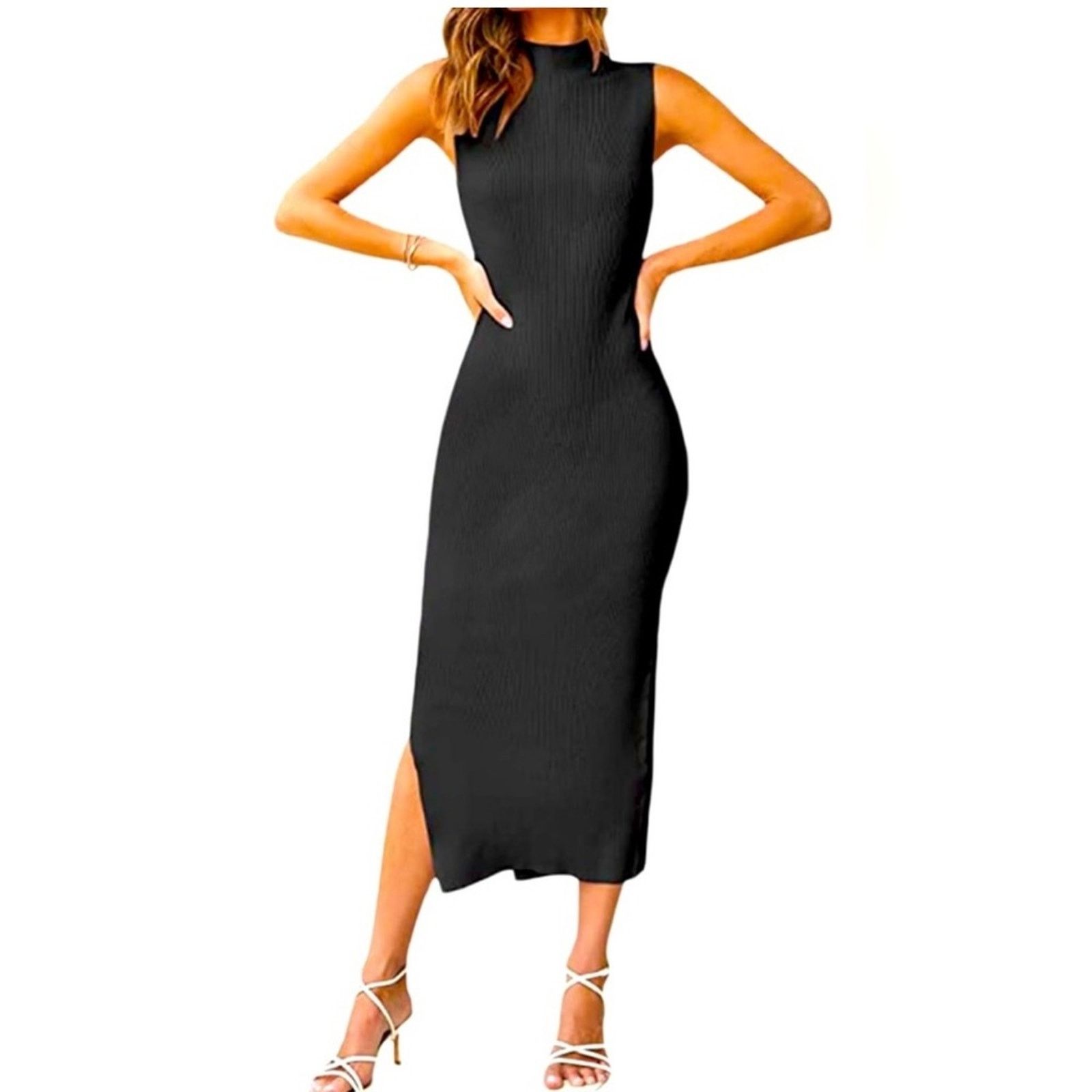 House of Harlow House of Harlow 1960 Bodycon Mock Neck Knitted Black Dress S Size S / US 4 / IT 40 - 1 Thumbnail