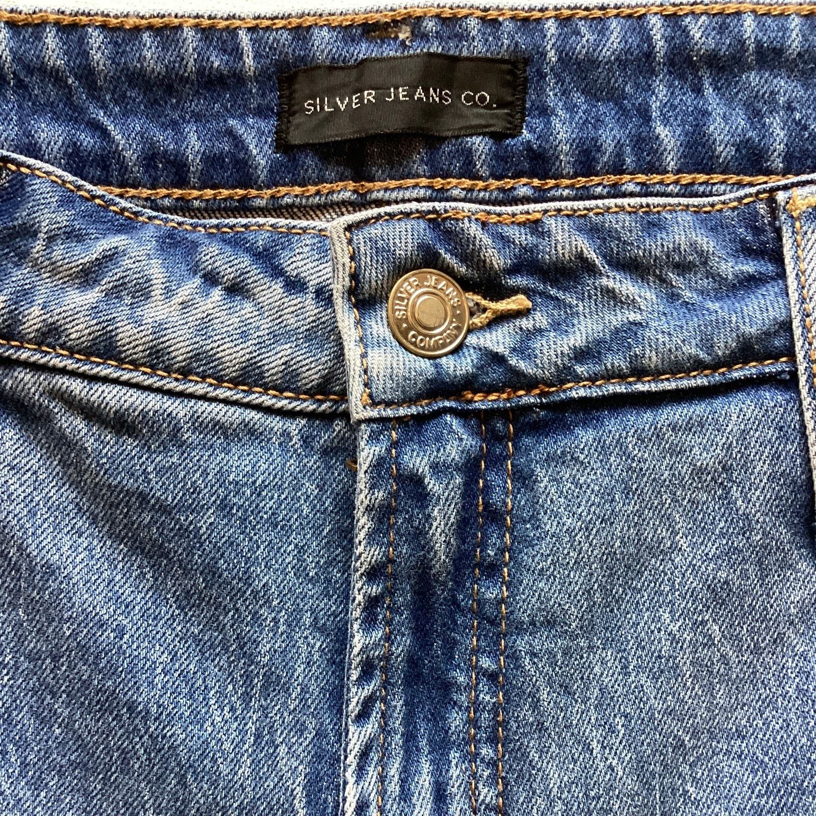 Silver Jeans Co. Silver Jeans Womens Mom HighRise Tapered Blue Jeans 34x27 XL Size 40" / US 18 - 4 Thumbnail
