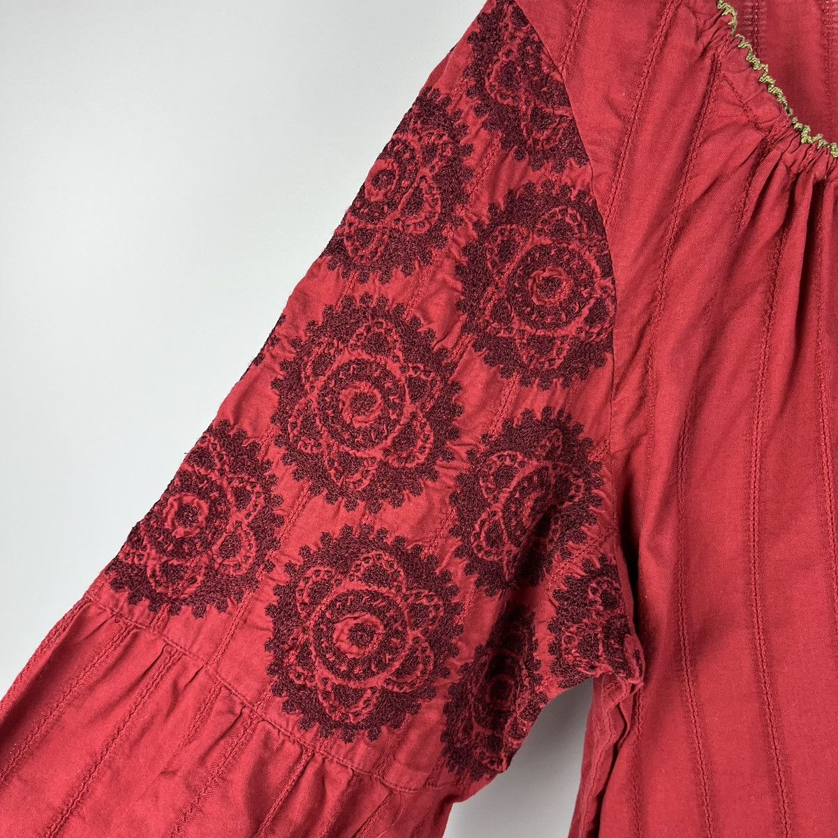 Gudrun Sjoden Gudrun Sjoden Floral Top Blouse Shirt Red Women’s Size M Size M / US 6-8 / IT 42-44 - 5 Thumbnail