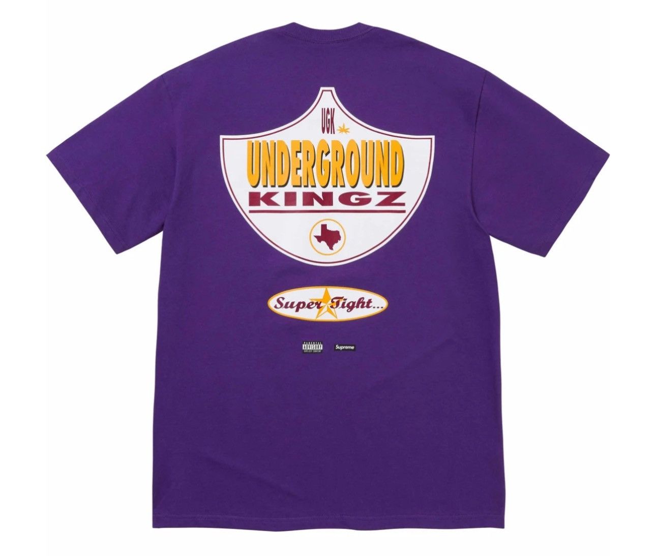 image of Supreme Ugk Super Tight Tee in Purple, Men's (Size Small)