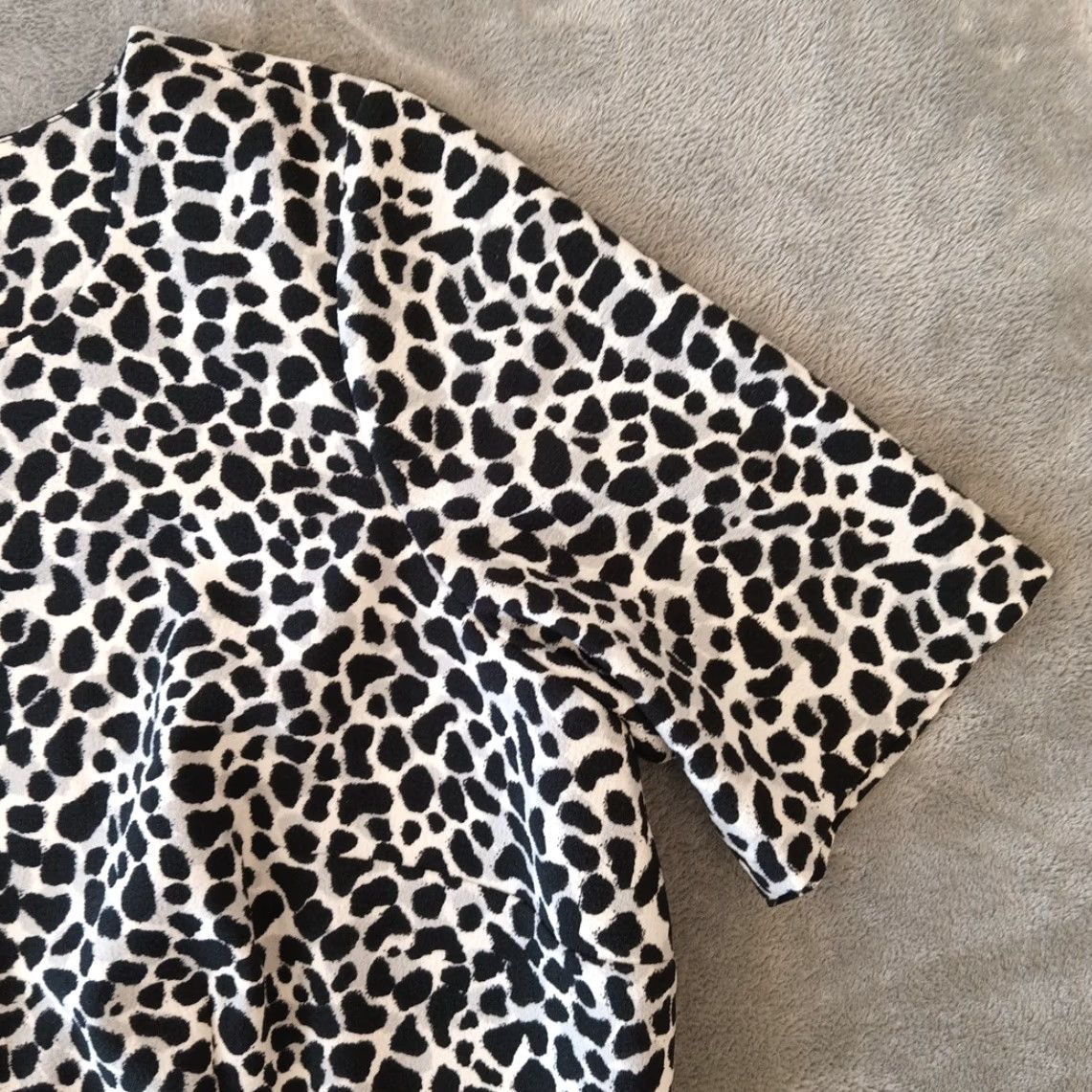 Talbots Talbots Sheath Dress Plus Size 16WP Black Gray Animal Print Short Sleeve Woman 16W Knee Length Vintage No Size 38" / US 16 / IT 52 - 4 Thumbnail