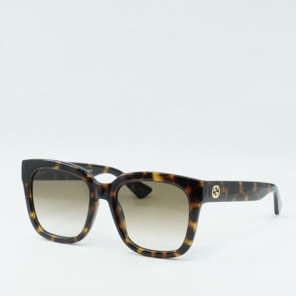 Gucci Gucci GG1338S 003 Sunglasses Dark Havana Square Frame Size ONE SIZE - 8 Thumbnail