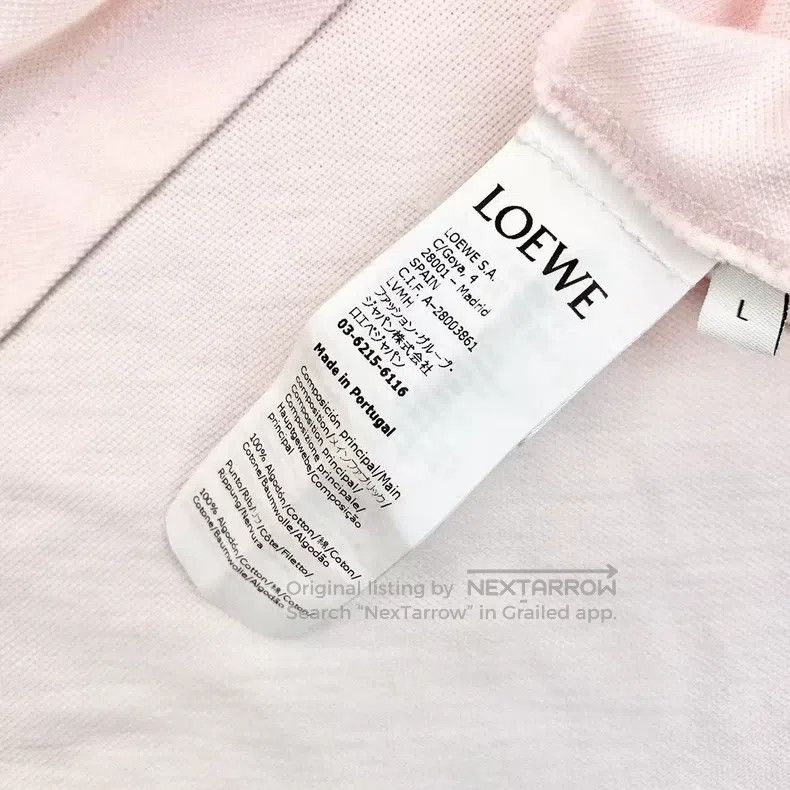 Loewe Loewe Watermelon Letter Embroidered Logo Pink Polo Shirt Size L / US 10 / IT 46 - 4 Thumbnail