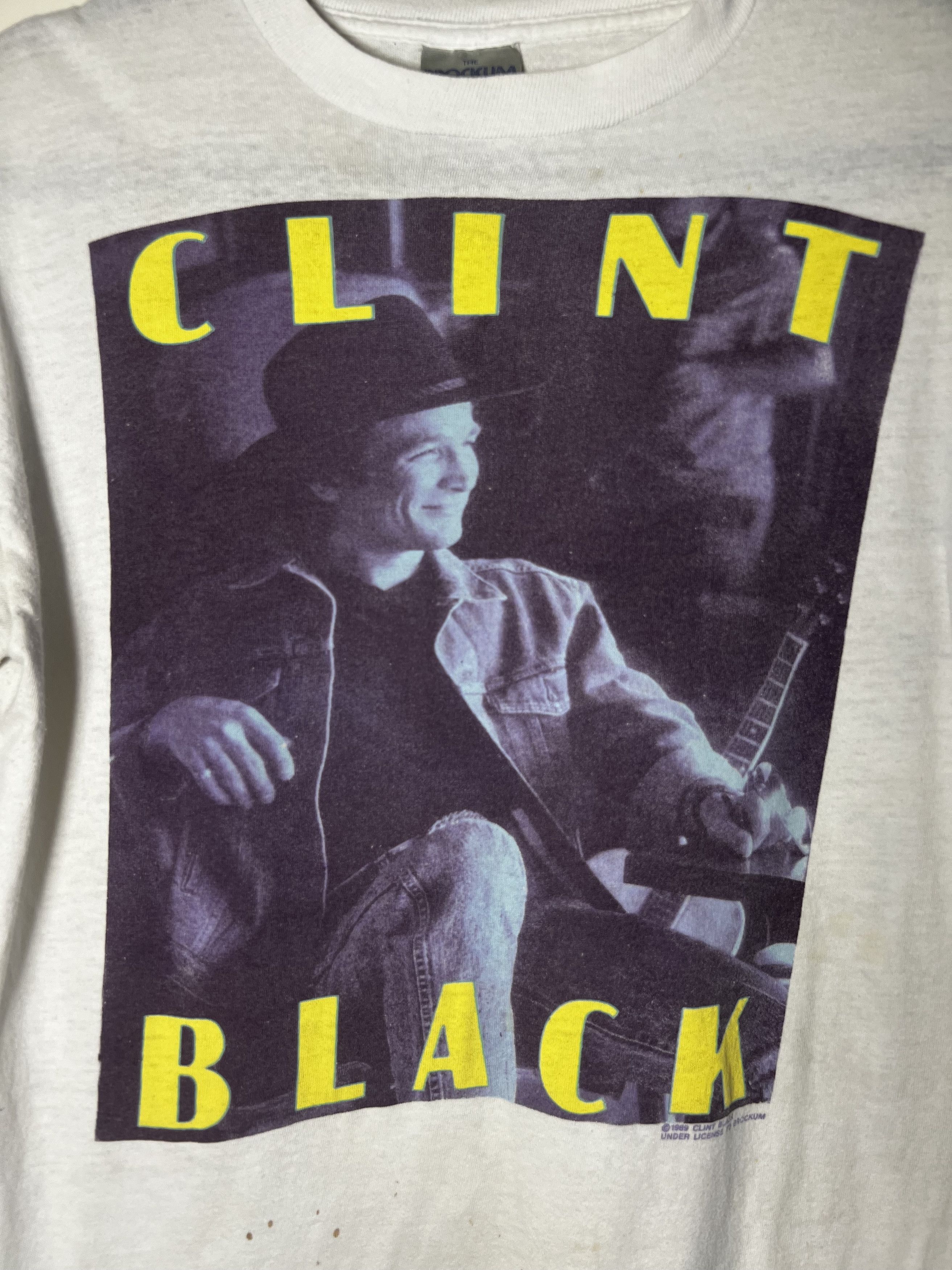 Vintage Vintage 1989's Clint Black Killin' Time '90 Tour T-Shirt Size US L / EU 52-54 / 3 - 2 Thumbnail
