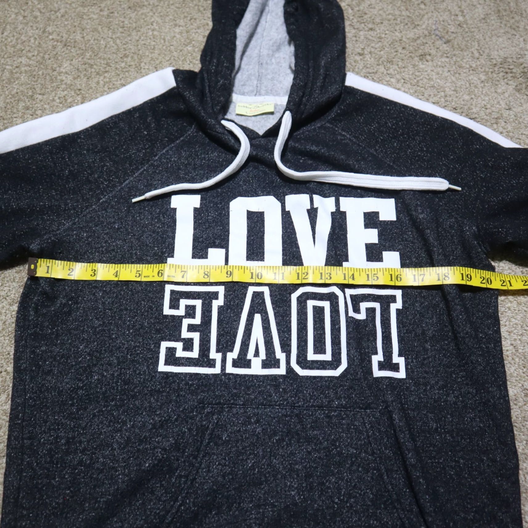 Vintage Bobbie Brooks LOVE Pullover Sweater Hoodie Women's L Large Gray Crew Neck Graphic Print Vintage No Size L / US 10 / IT 46 - 4 Thumbnail