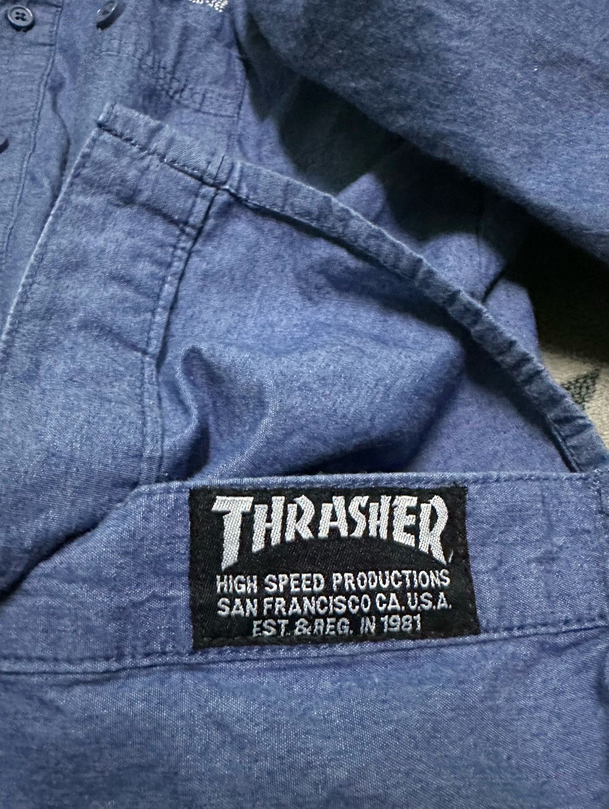 Thrasher Thrasher denim shirts backhit Size US M / EU 48-50 / 2 - 6 Thumbnail