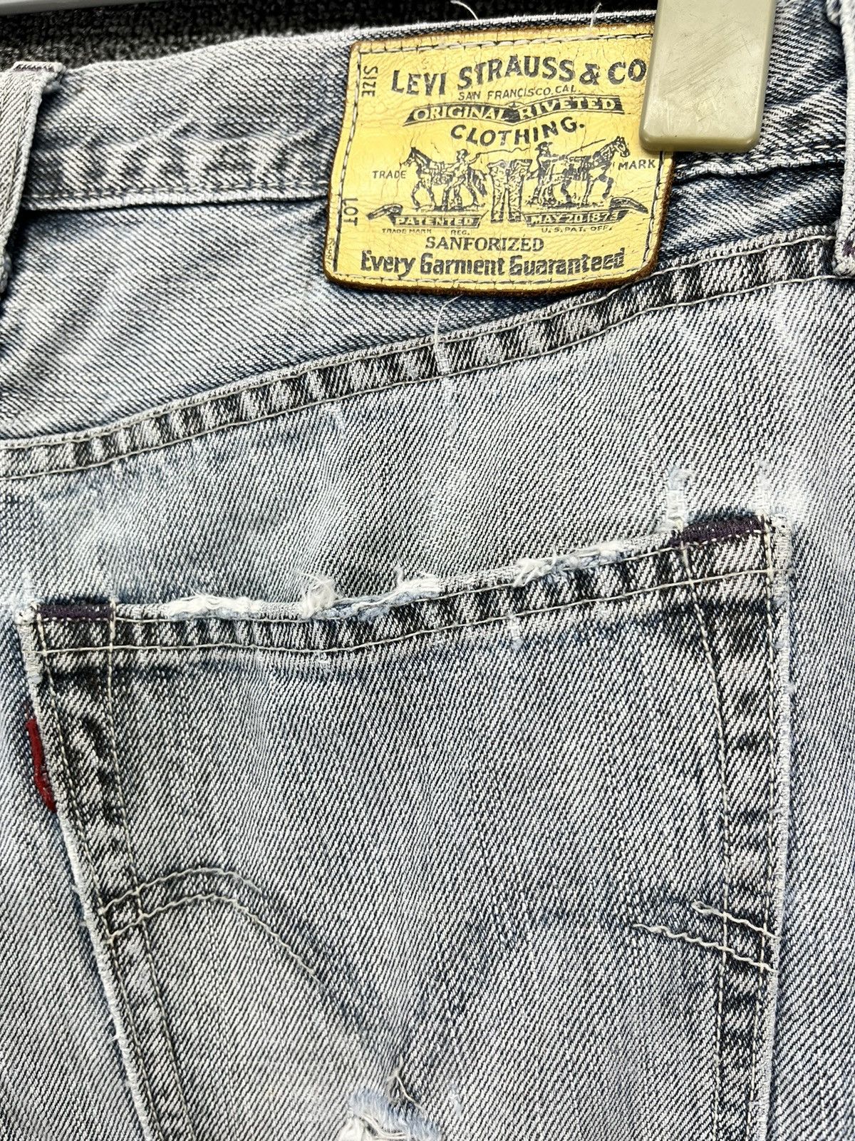 Levi's Vintage 90s Levi's Trashed Jeans Denim Pants Size US 31 - 15 Thumbnail