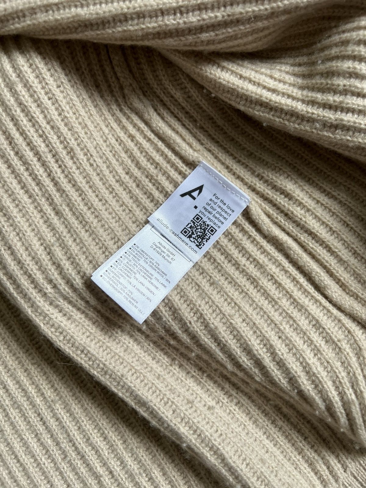 Allude × Designer Allude Open Front Cardigan Women’s Beige Sweater Sz M Size M / US 6-8 / IT 42-44 - 6 Thumbnail