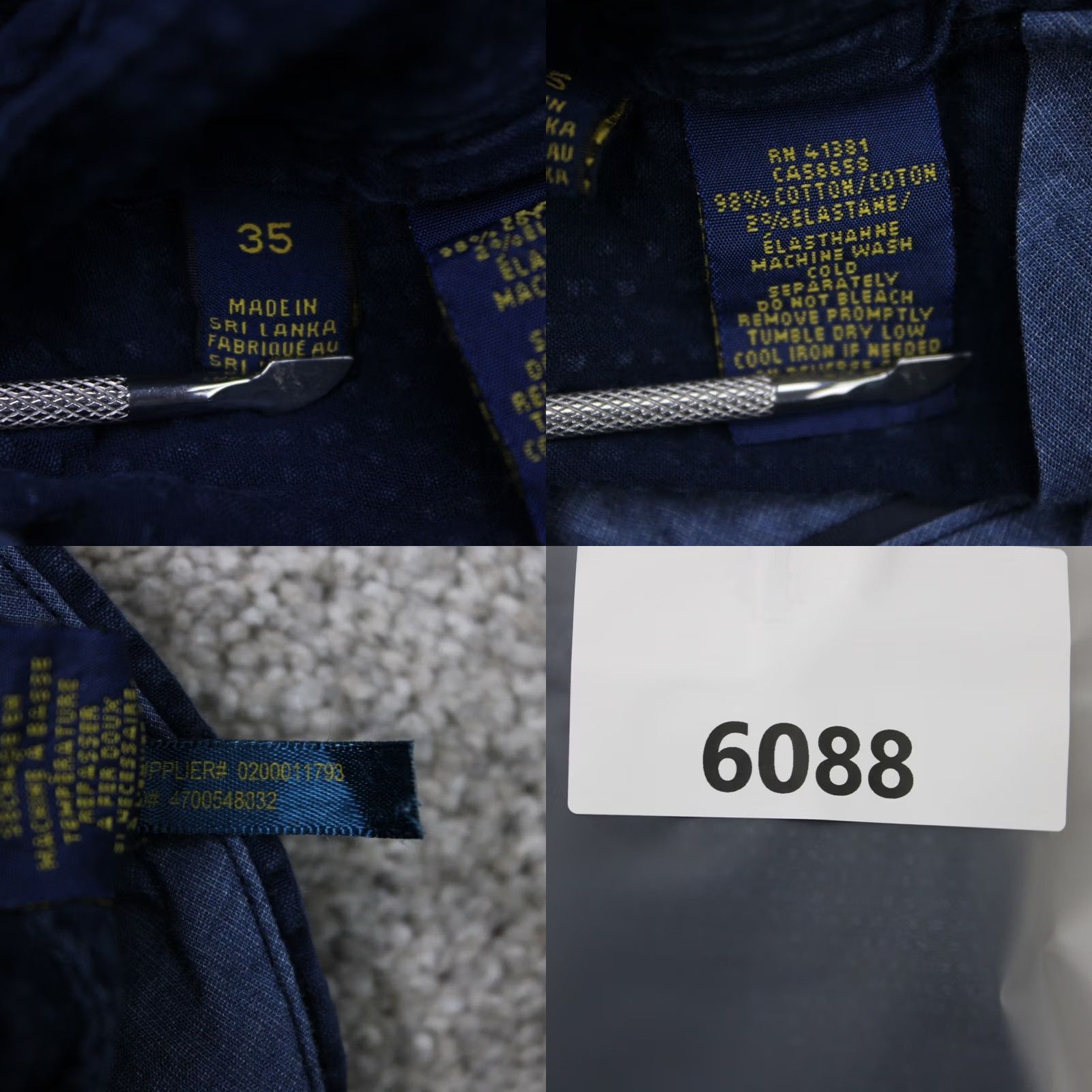 Polo Ralph Lauren Polo Ralph Lauren Chino Shorts Mens 35 Blue Seersucker Stretch Straight Fit Size US S / EU 44-46 / 1 - 9 Thumbnail