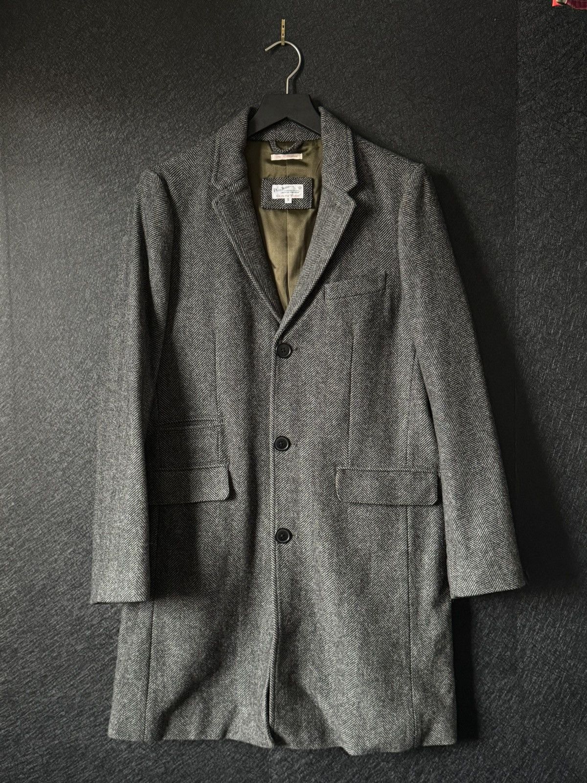 Gant Rugger Gant Rugger Wool Herringbone Overcoat Size US S / EU 44-46 / 1 - 1 Thumbnail