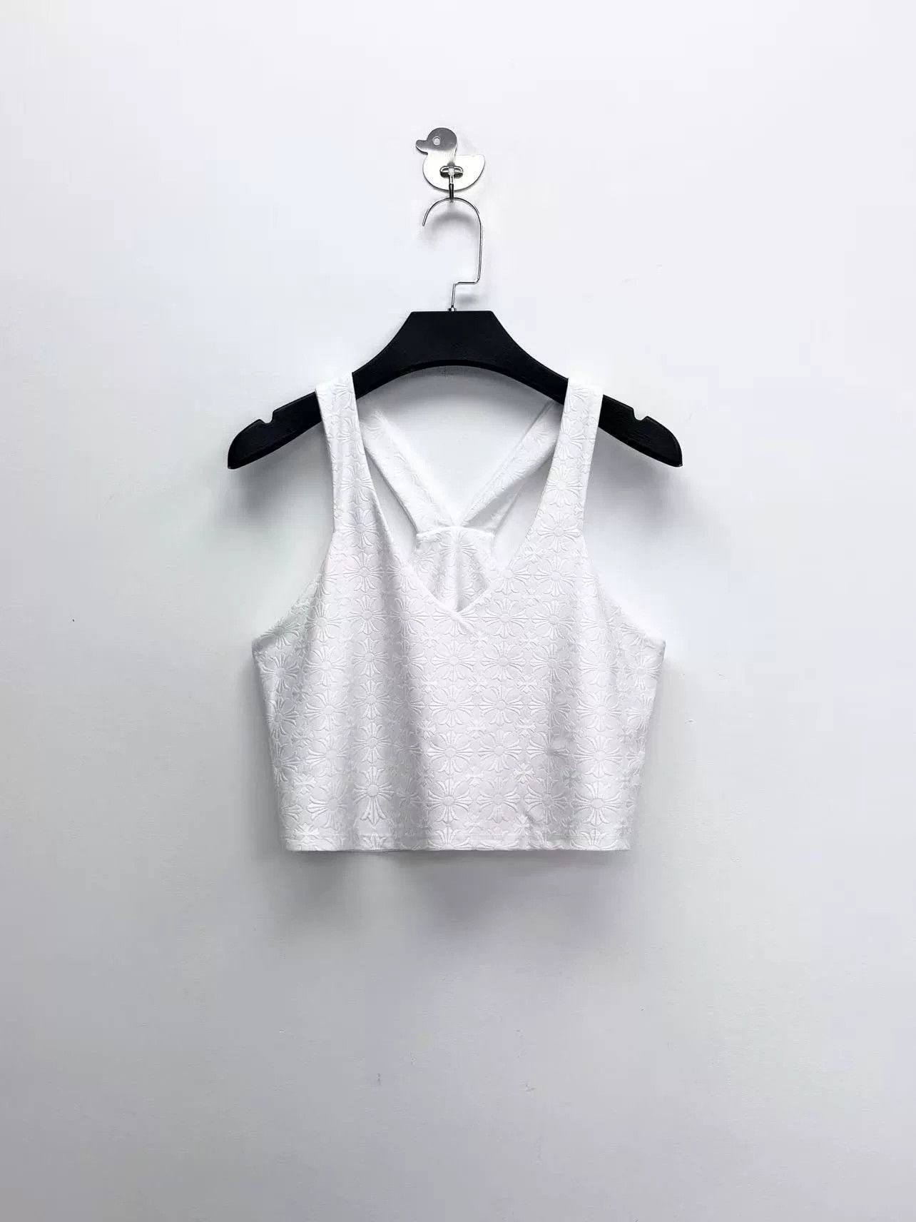 chrome hearts white sports tank top