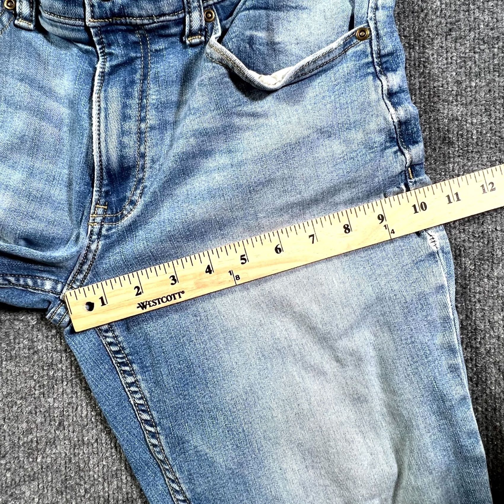 Denime Sonoma Jeans Mens 30x32 Blue Denim Distressed 5-Pocket Straight Flexwear Outdoor Jacket? Size US 30 / EU 46 - 7 Thumbnail